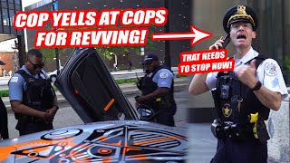 THESE 2 COPS GET YELLED AT BY *ANOTHER* COP FOR REVVING OUR LAMBORGHINI SVJ!