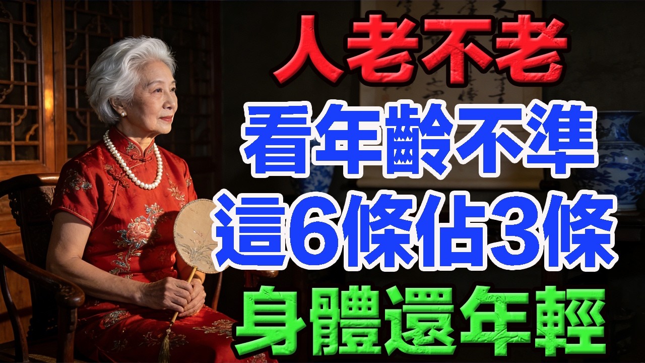 人老不老，看年齡不準！這6條佔3條，身體還年輕。   #老年智慧#老年故事#老年情感#老年生活 #修心修行 #傳統文化 #人生感悟 #佛法 #正能量 #禅意生活