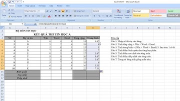 Phần 1: Bài tập Excel có lời giải - Giải bài tập excel dễ hiểu - Bài tập excel có đáp án
