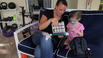 Harper and Mom chatting using PODD