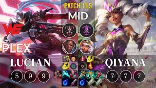 WE Plex Lucian vs Qiyana Mid - KR Patch 11.5