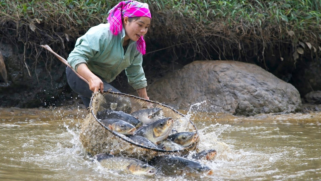 Single Mom and Her Children Catch Giant Fish – An Unbelievable Fishing Adventure!