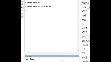 How to order/arrange variables