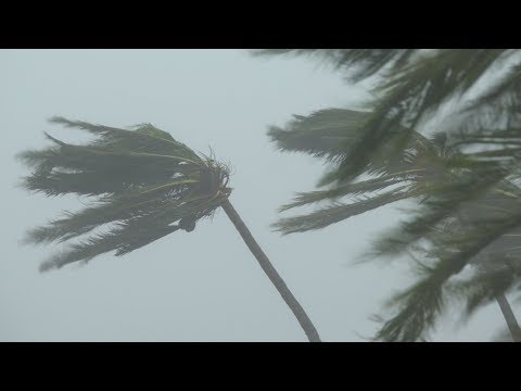 Cat 5 Super Typhoon Mangkhut Lashes N Philippines - Full 4K Stock Footage