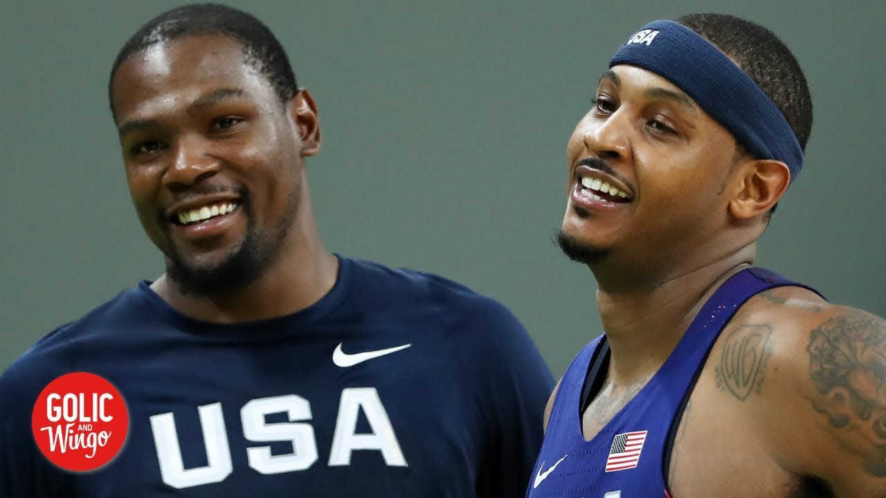 sports channel pack Kevin Durant, Kyrie Irving are reportedly pushing the Nets to sign Carmelo Anthony | Golic and Wingo