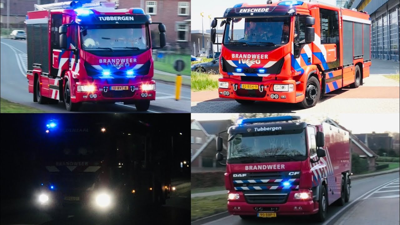 [COMPILATIE!] Brandweer Twente met spoed naar meldingen in Regio Twente 