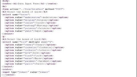 Lesson7 Pull Down and Scrolled List | Java Servlet JSP Tutorial