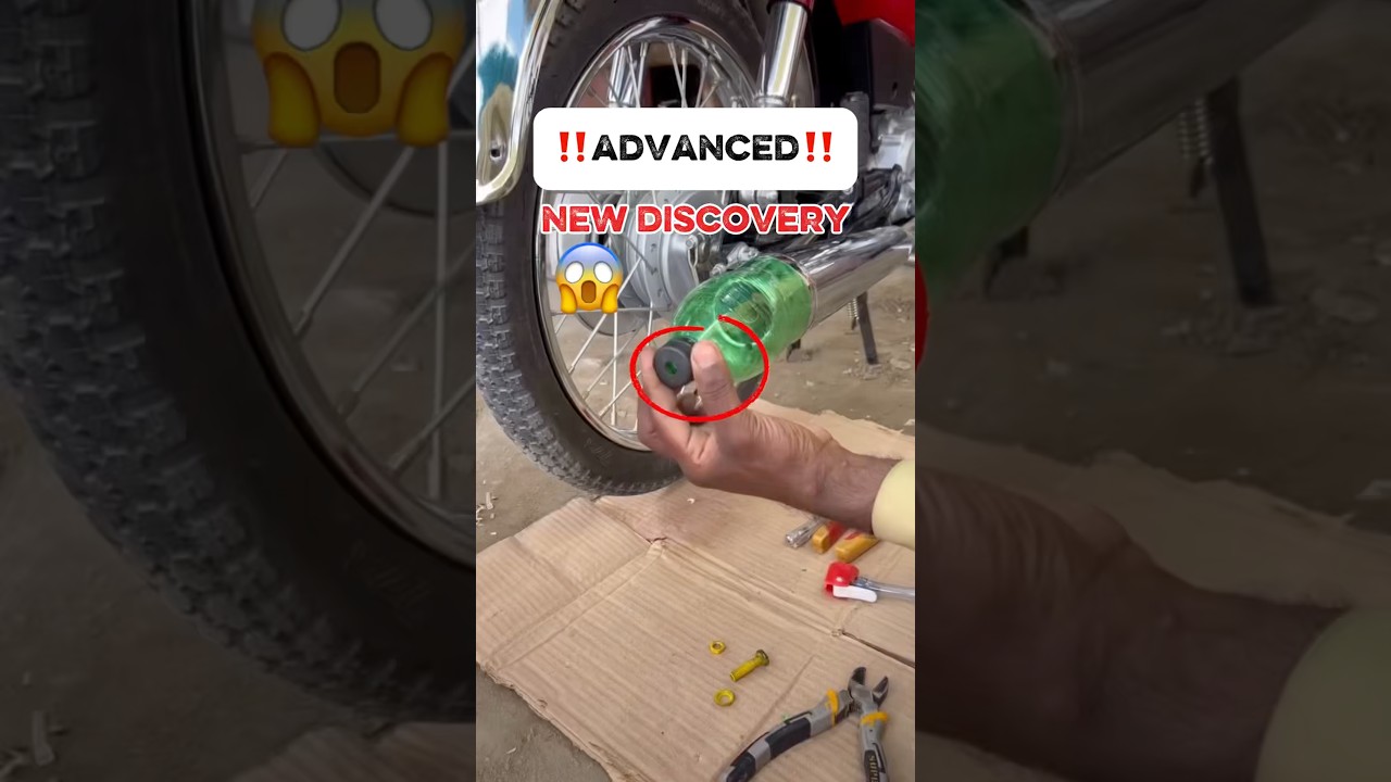 😱 No Air Pump? This Man Used His Motorcycle Exhaust Instead ‼️
