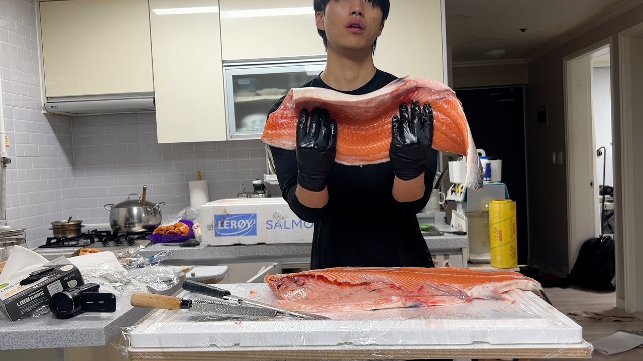 집에서 가성비 있게 통연어 해부