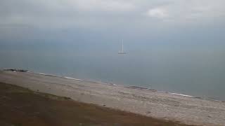 Вид из окна электрички.  #Сочи. #Черное_море #Сочи_море_штиль