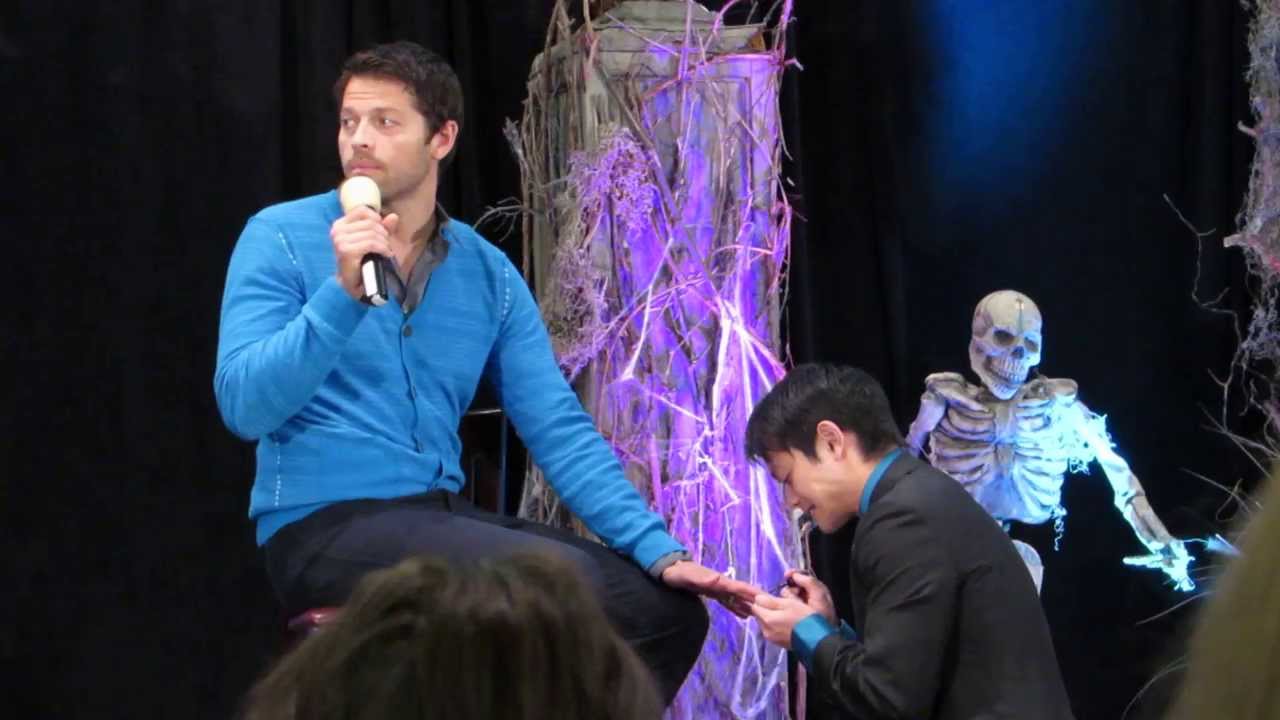 Misha Collins Getting A Manicure From Osric & Richard - BurCon 2013