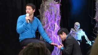 Misha Collins Getting A Manicure From Osric &amp; Richard - BurCon 2013
