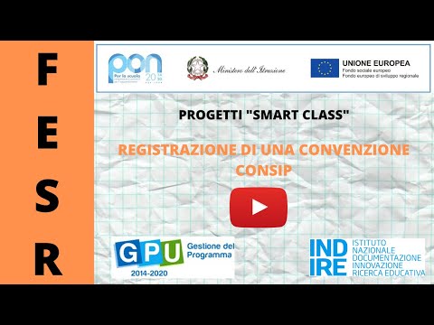 [FESR] Registrazione di una convenzione CONSIP