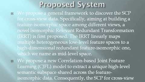 2014 IEEE JAVA/.NET Mining Semantically Consistent Patterns for Cross View Data