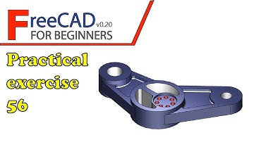 FreeCAD Beginners tutorial: practical exercise 56 - studycadcam model