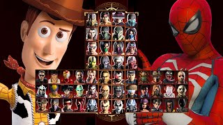 Mortal Kombat 9 - WOODY TOY STORY & SPIDERMAN - Expert Tag Ladder - Gameplay @(1080p) - 60ᶠᵖˢ ✔