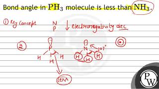 Bond angle in \( \mathrm{PH}_{3} \) molecule is less than \( \mathrm{NH}_{3} \).