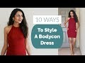 10 Different Ways To Style A BODYCON DRESS | 1 Dress 10 Styles | Himani Aggarwal