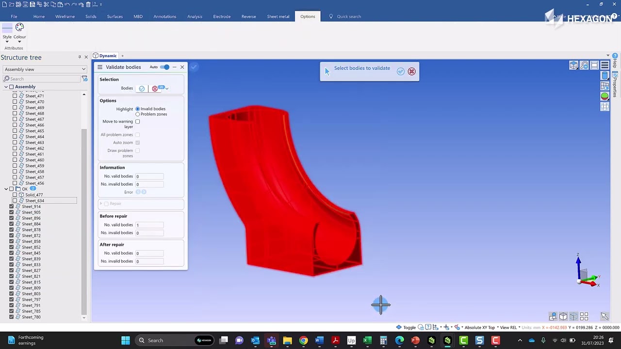 Model Repair and Validation using DESIGNER – Hexagon’s CAD for Manufacturing software