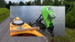 🛶Testing Greenworks 32lb 40v trolling motor on kayak......