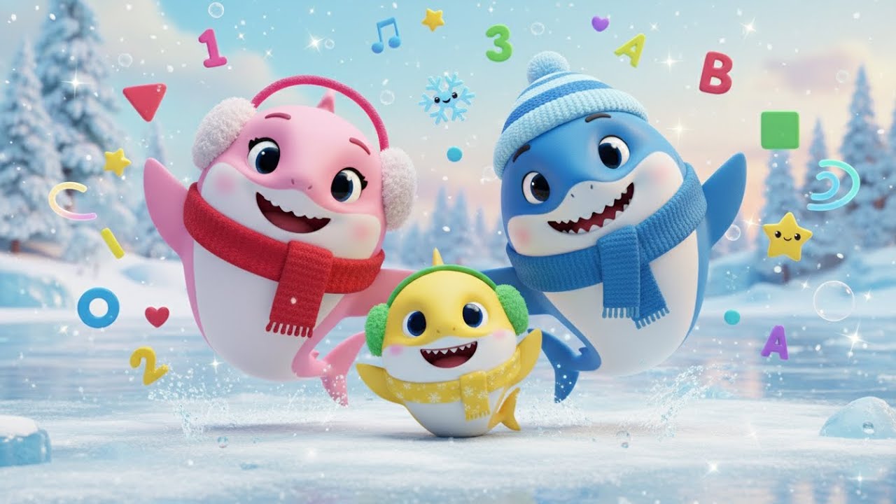 3 Baby Shark Winter Fun ️🦈 | Snowy Dance & Learning Kids Songs - YouTube