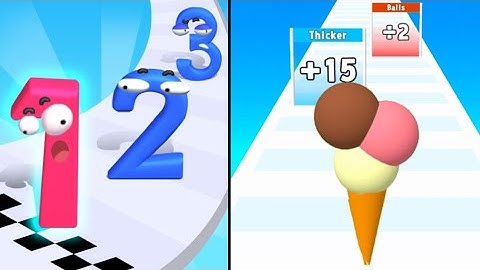 Number Master vs Ice Cream Rush - Max levels ( NOOB VS PRO VS HACKER VS GOOD )