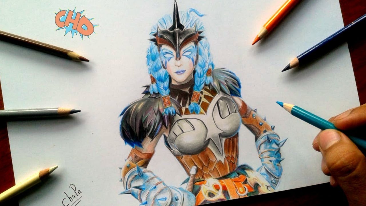 Como Dibujo La Skin Valquiria De Fortnite Drawing Fortnite - como dibujo la skin valquiria de fortnite drawing fortnite valkyrie skin dibujo fortnite