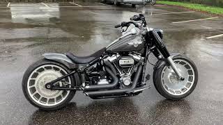 Custom 2018 Harley-Davidson FLFBS Softail Fat Boy 114 Industrial Grey NOW SOLD