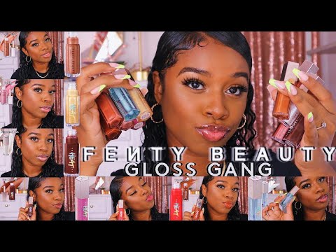 Fenty Gloss Bomb Try-on Lip Swatches + New Fenty Ice Gloss Bomb 🧊