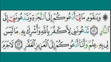 تلاوة للآيات 41 إلى 44 من سورة غافر