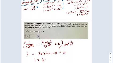 SM3.10.41 - Intro Solving Trig Equation with Double Angle Identity