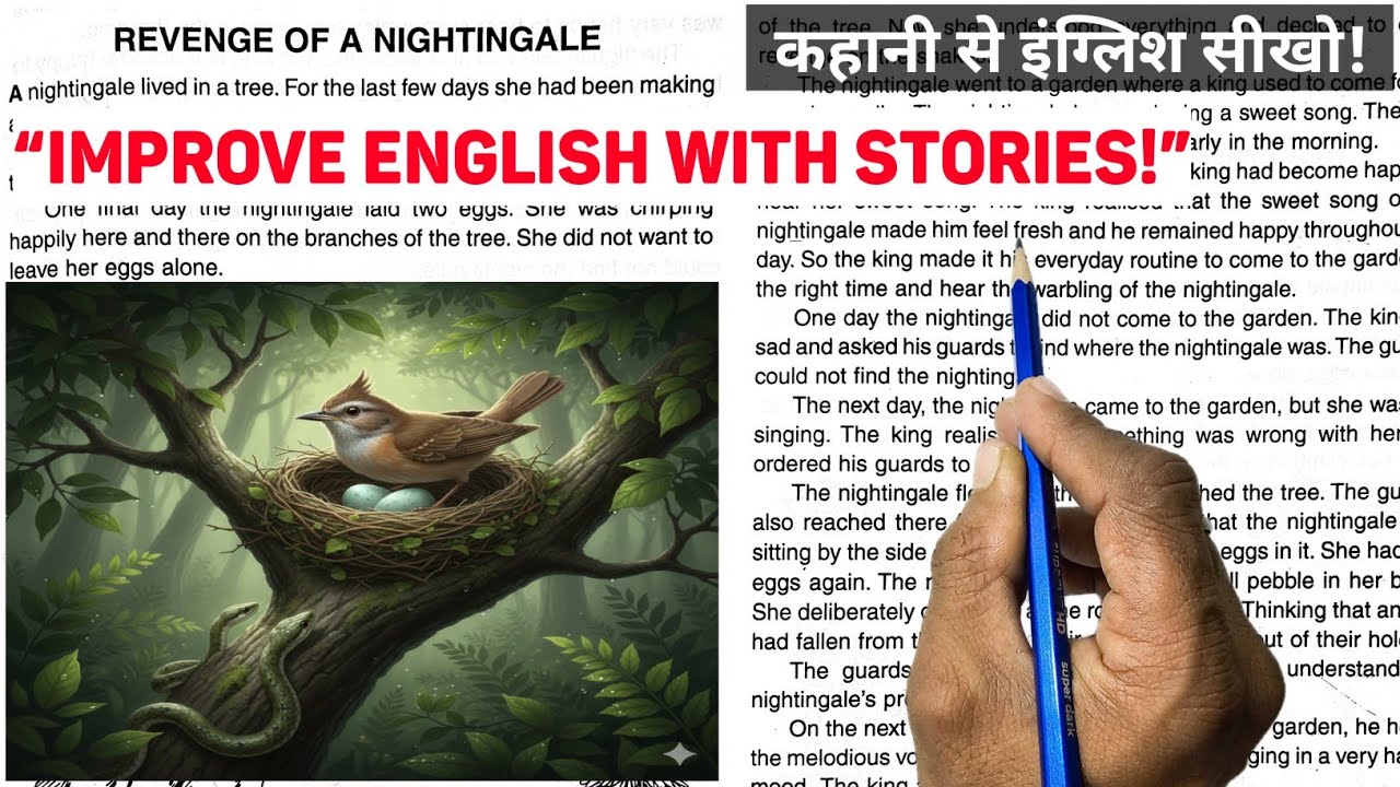 Revenge of Nightingale 🐦||English Reading||English Story || English padhna sikhe?