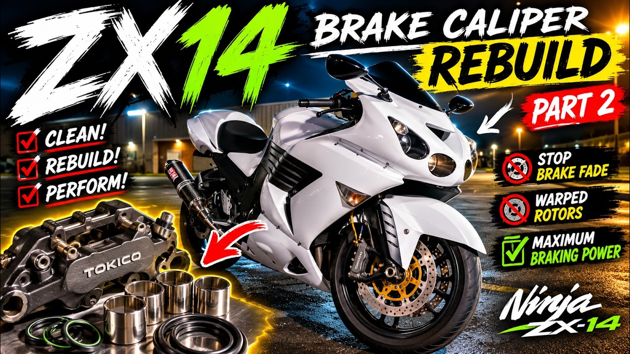 ZX14 BRAKE REBUILD (Part 2) - YouTube