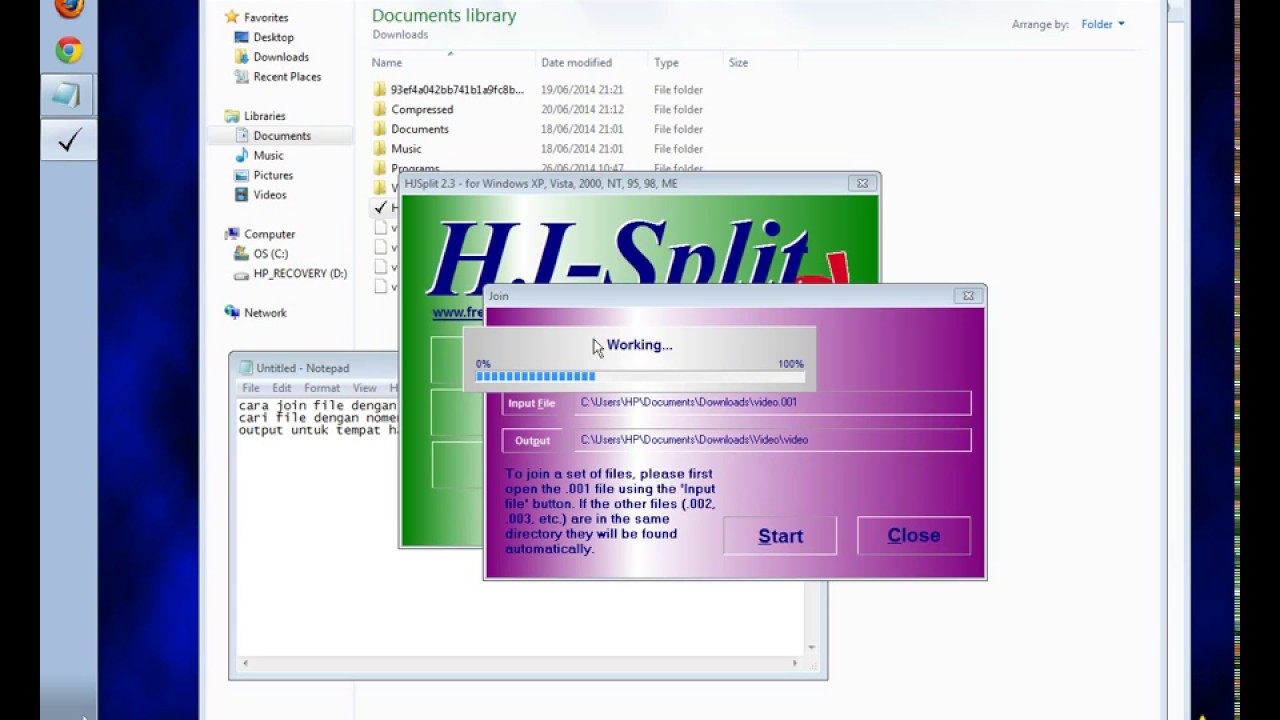 tutorial cara pakai hjsplit 