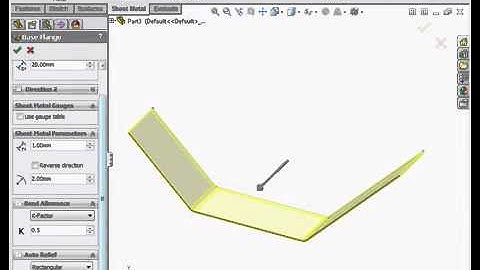 SolidWorks 2013 Video Tutorial - Introduction to working with Sheet Metal