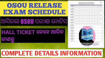 osou release  semester examination schedule complete details information by anil education adda