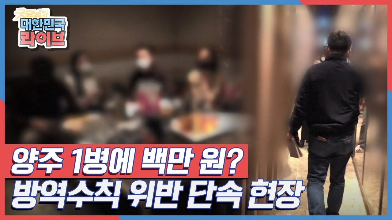 양주 1병에 백만 원? 방역수칙 위반 단속 현장 KBS 211026 방송