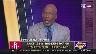 James Worthy Goes Crazy Luke Kennard Fires 27-Pts Lead Lakers To Game 1 Win Over Rockets 107-98