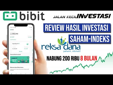 Review Hasil Investasi di Bibit, Reksadana Saham-Indeks 200 ribu 8 Bulan