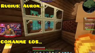 RUBIUS y SPREEN VIENEN a RETAR a AURONPLAY en un DUELO | MINECRAFT EXTREMO DIA 6