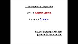 Autumn Leaves (melody) (E minor) Resimi