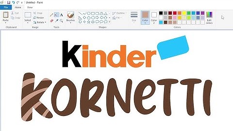 How to draw the Kinder Kornetti logo using MS Paint | How to draw on your computer