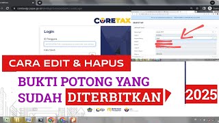 Cara Mengubah Dan Menghapus Bukti Potong Yang Sudah Terbit Di Coretax