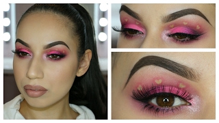 Hot Pink Heart Eyes - Fun Valentines Makeup Tutorial screenshot 4