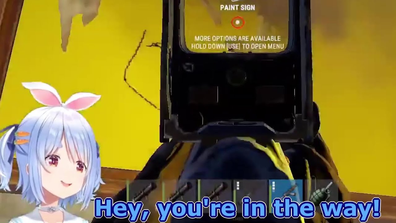Pekora gets angry after misclicking the picture frame multiple times ...