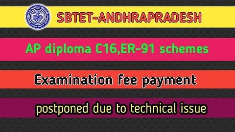 AP diploma semester examination fee payment is postponed due to technical issue #apdiploma #diploma