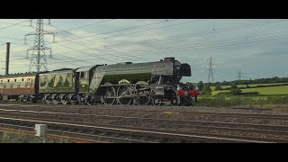 60103 Flying Scotsman steams through Hertfordshire (in Cinemascope) 23/06/23