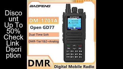 DM-1701A Upgrade Open GD77 Baofeng DMR Digital DM-1701 Walkie Talkie Longe Range Dual Mode Analog Du
