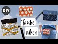 DIY - süße kleine Tasche nähen für Impfpass oder Handy, 4 Varianten,  Anleitung für auch Anfänger