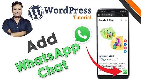 How to add WhatsApp Chat to WordPress Website | WordPress Tutorial | Learn WordPress